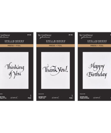 SPELLBINDERS -COLLEZIONE Upright Italic Everyday Sentiments by Paul Antonio - Sentiments Press + Foil Bundle