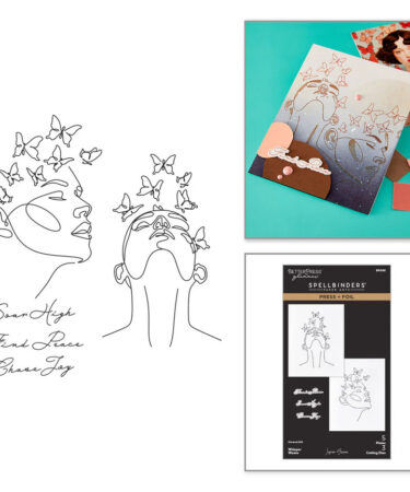 SPELLBINDERS - COLLEZIONE All My Senses by Jaycee Gaspar -Whisper Weave Press + Foil Plate & Die Set