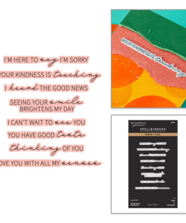 SPELLBINDERS -COLLEZIONE  All My Senses by Jaycee Gaspar -All My Senses Sentiments Press + Foil Plate & Die Set