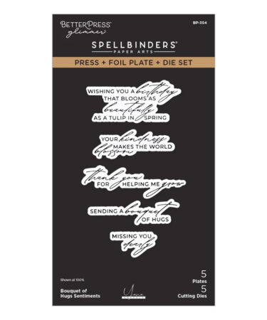 SPELLBINDERS - Collezione Yana's Tulips by Yana Smakula - Sentiments Press + Foil Plate & Die Set by Yana Smakula