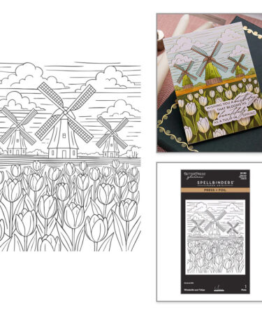 SPELLBINDERS - Collezione Yana's Tulips by Yana Smakula - Windmills and Tulips Press + Foil Plate