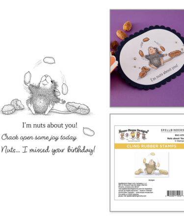 SPELLBINDERS - COLLEZIONE House-Mouse Party Parade - Nuts about You Cling Stamp Set