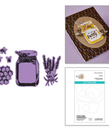 SPELLBINDERS -Collezione  Simple Vintage Lavender Fields with Simple Stories -  Etched Dies for Coordinating Stamp Set
