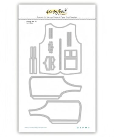 HONEY BEE - Fishing Vest A2 Card Base Honey Cuts