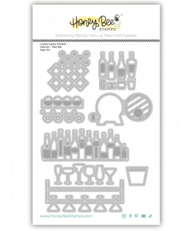 HONEY BEE - Lovely Layers Hoosier Cabinet - Wet Bar Add-On Honey Cuts
