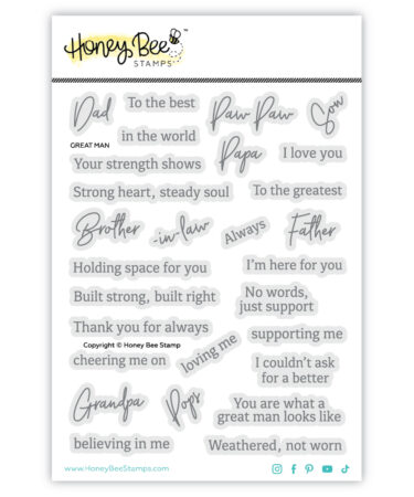 HONEY BEE - Great Man - 5x6.5 Stamp Set