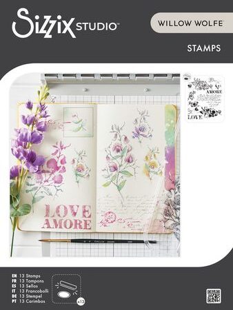 Sizzix Clear Stamps Set By Willow Wolfe 13/Pkg - Love Letters