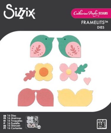 Sizzix Framelits Die Set by Catherine Pooler 15/Pkg - Birds & Blooms #2 by Catherine Pooler