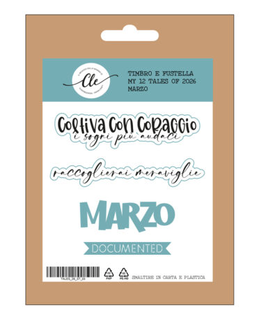 IL NEGOZIO DELLA MAMMA DI CLE - I TIMBRI DELLA CLE – MY 12 TALES OF 2026 - MARZO - TIMBRO + FUSTELLE COORDINATE