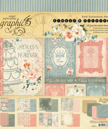 GRAPHIC 45 - Collezione Always & Forever   8×8 Collection Pack