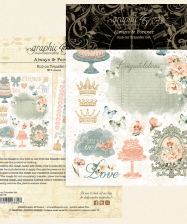 GRAPHIC 45 - Collezione Always & Forever Rub-on Transfers