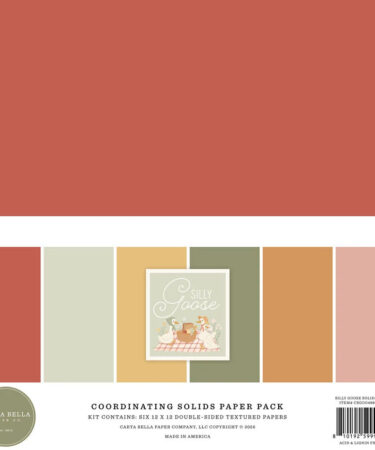 Carta Bella- Collezione Silly Goose 12x12 Inch Coordination Solids Paper Pack