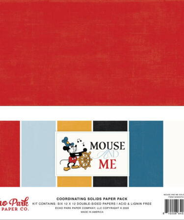 Echo Park - Collezione Mouse And Me - 12x12 Inch Coordination Solids Paper Pack
