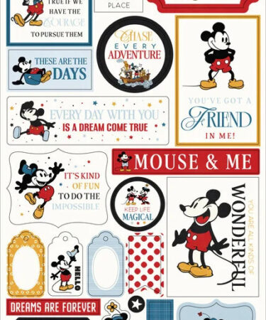 Echo Park - Collezione Mouse And Me - Chipboard Word & Phrases