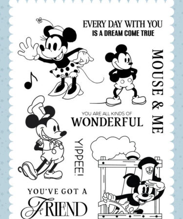 Echo Park - Collezione Mouse And Me - Designer Stamps Vintage Mouse Sweetheart
