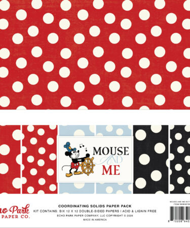 Echo Park - Collezione Mouse And Me - 12x12 Inch Coordination Solids Paper Pack Polka Dot