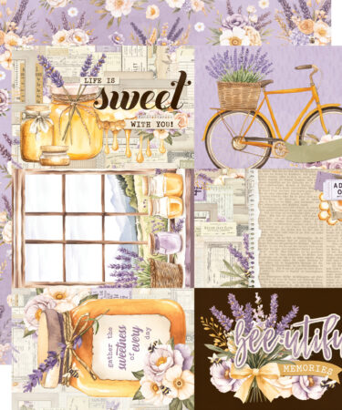 SIMPLE STORIES - Collezione Simple Vintage Lavender Fields - 4x6 Elements