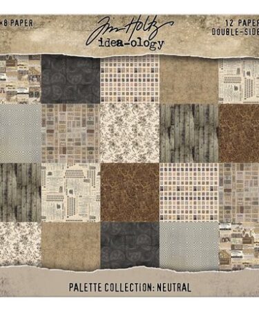 Idea-ology Tim Holtz - Double-Sided Cardstock 8"X8" 12/Pkg -Palette collection - Neutral