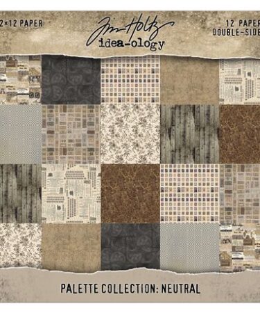 Idea-ology Tim Holtz - Double- Sided Cardstock 12"X12" 12/Pkg -Palette collection -  Neutral