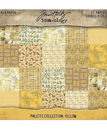 Idea-ology Tim Holtz - Double-Sided Cardstock 8"X8" 12/Pkg -Palette collection -  Yellow