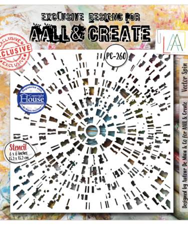 AALL & CREATE -  Stencil 6x6"- Vector Spin