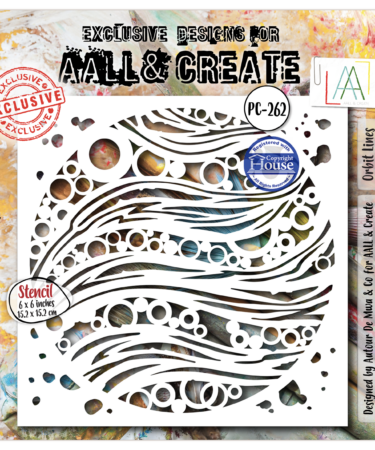 AALL & CREATE -  Stencil 6x6" - Orbit Lines