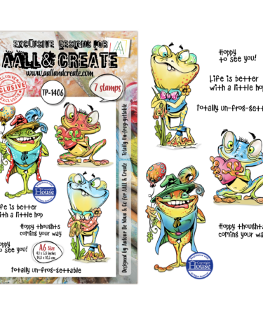 AALL & CREATE - set di timbri A6 - Tottaly Un-frog-gettable