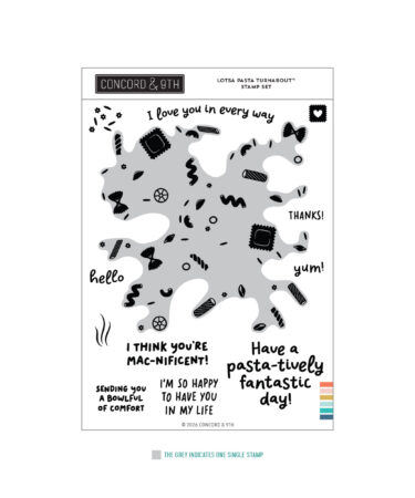 Concord & 9th -Lotsa Pasta Turnabout™ Stamp Set (6" x 8")