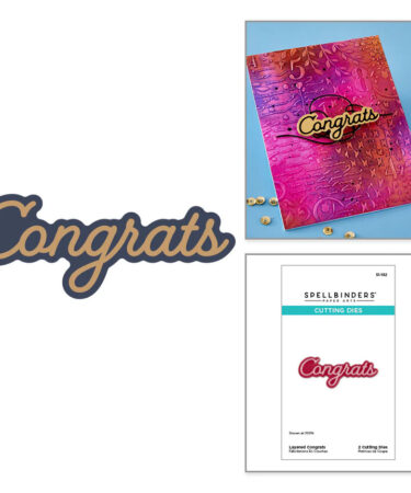 SPELLBINDERS - Layered Congrats Etched Dies