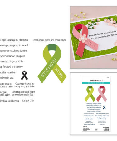 SPELLBINDERS - Awareness Ribbon and Sentiments Stamp & Die Set by Sheri Ballantyne