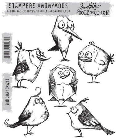 Stampers Anonymous - TIM HOLTZ - Bird Crazy Tim Holtz Cling Stamps