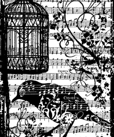 Stampers Anonymous - TIM HOLTZ -Birdsong Tim Holtz Components Cling Mount Collage Stamp