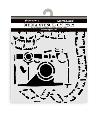  STAMPERIA - Collezione  Art of Travelling -Stencil spesso cm 12X12 fotografia