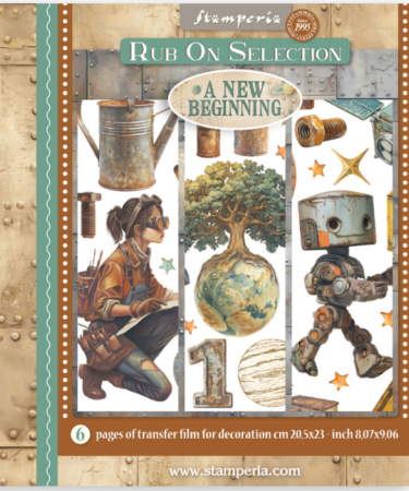   STAMPERIA - Collezione A new Beginning -Rub on selection cm 20,5x23 6 pages -