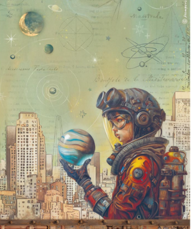  STAMPERIA - Collezione A new Beginning - Carta di riso fto A4 Save the planet