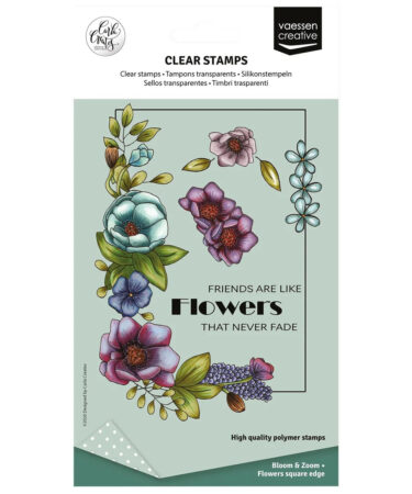 Vaessen Creative •Clear stamp by Carla Creates Flowers Square Edge 11uds