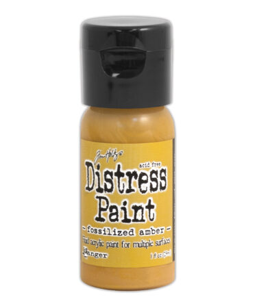 Tim Holtz Distress Paint Flip Top 1oz - Fossilized Amber