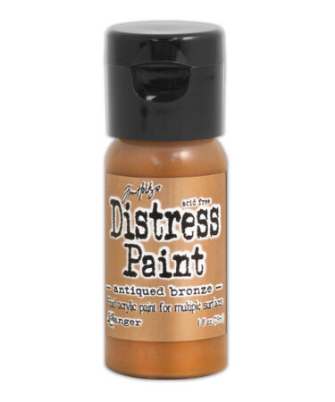 Tim Holtz Distress Paint Flip Top 1oz - Antiqued Bronze