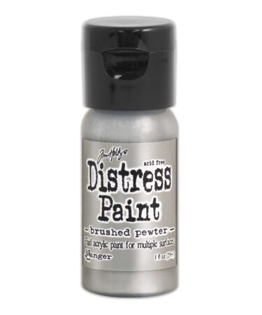 Tim Holtz Distress Paint Flip Top 1oz - Brushed Pewter
