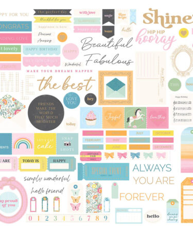 Spellbinders - Rosie’s Studio Jubilee Cardstock Diecut Ephemera – Sentiments