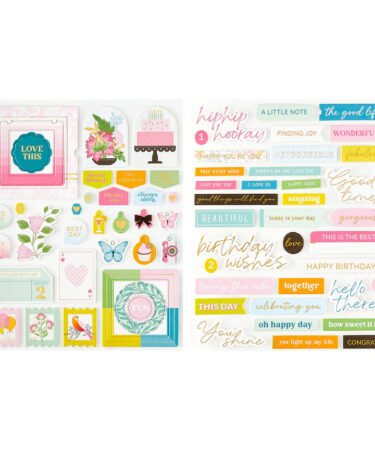 Spellbinders - Rosie’s Studio Jubilee Chipboard Sticker Pack