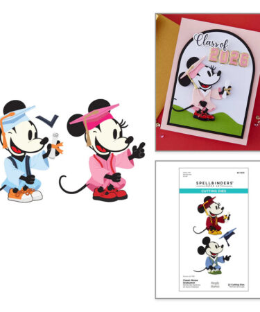 SPELLBINDERS - Classic Mouse Graduation Sentiments Press + Foil Plate & Die Set