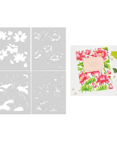 Hero Arts Lotus Field Layering Stencil Set
