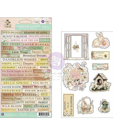 Prima Marketing - Collezione Among the Wildflowers Chipboard Stickers (59pcs)