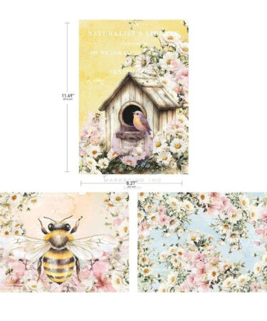 Prima Marketing - Collezione Among the Wildflowers A4 Decoupage (3pcs)