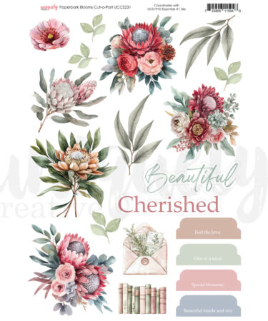  Uniquely Creative - Collezione Paperbark Blooms -Cut-a-Part Sheet