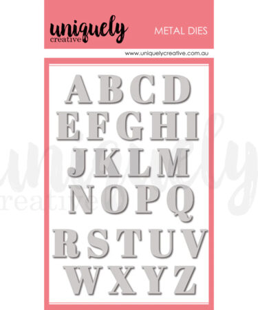  Uniquely Creative - CollezionePaperbark Blooms - Serif Uppercase Alpha Die