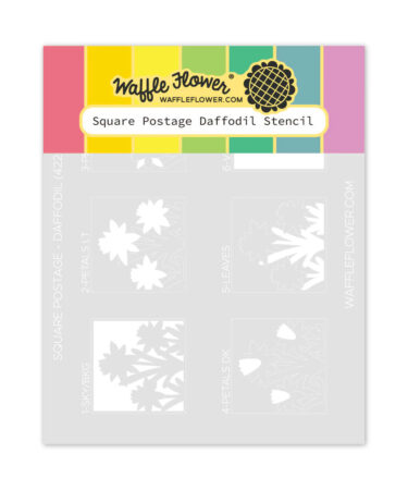 WAFFLE FLOWER - Square Postage Daffodil Stencil