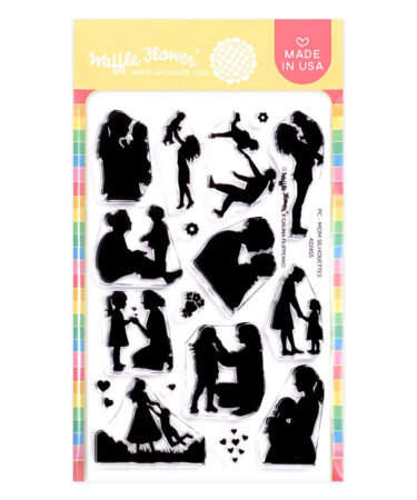 WAFFLE FLOWER - Postage Collage Mom Silhouettes Stamp Set