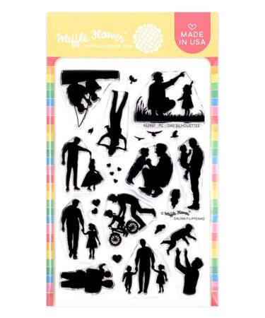 WAFFLE FLOWER - Postage Collage Dad Silhouettes Stamp Set
